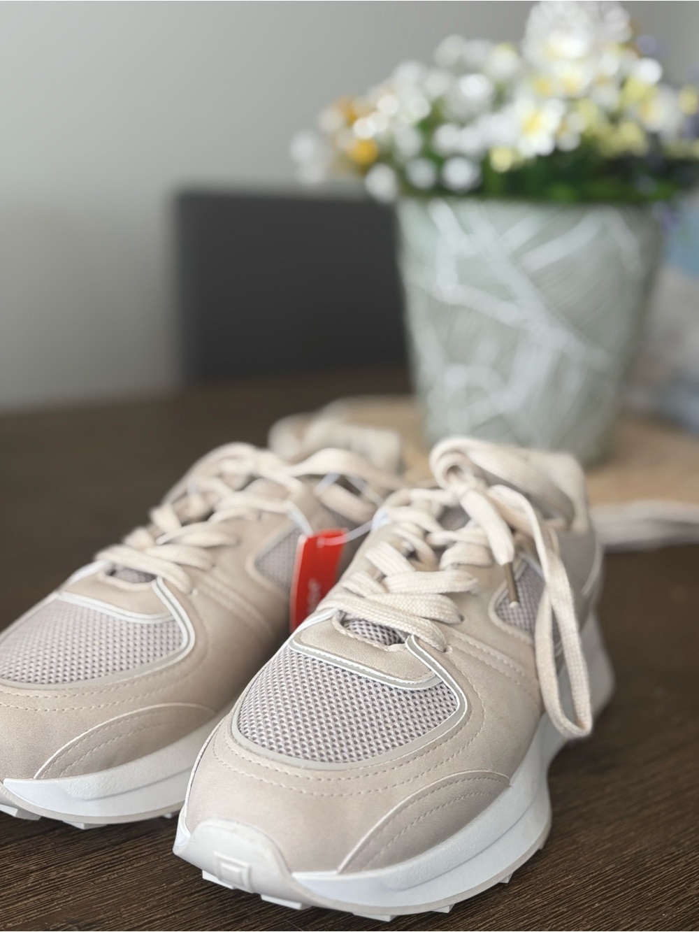 Joe Fresh Beige Lace-Up Sneakers - Picture 2 of 5